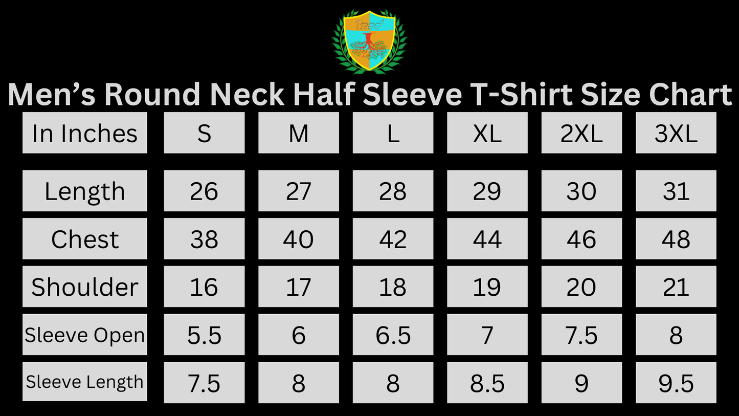 treeInverse Crew Neck Black T-Shirt Brand Graphic