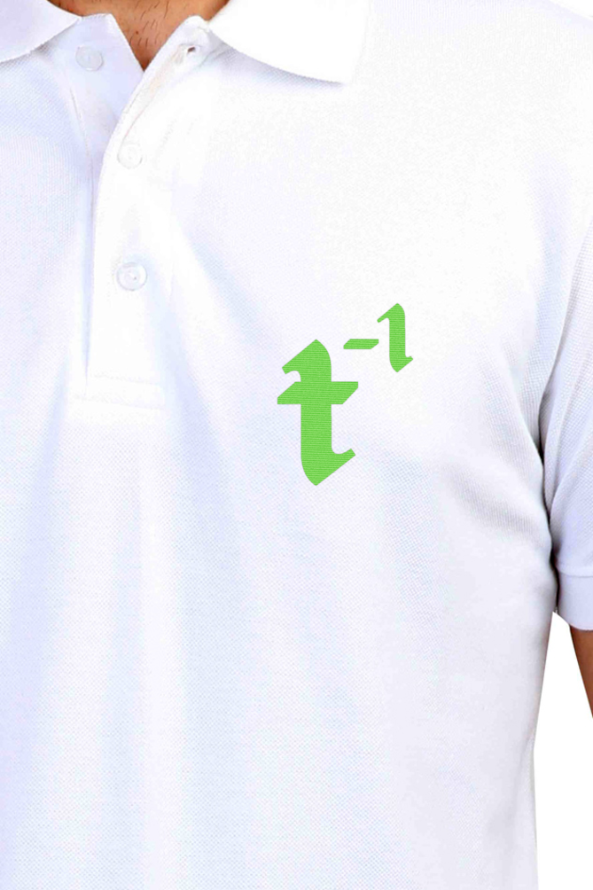 treeinverse Men's Polo T-Shirt Embroidery Logo