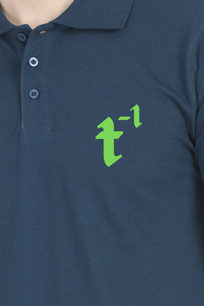 treeinverse Men's Polo T-Shirt Embroidery Logo