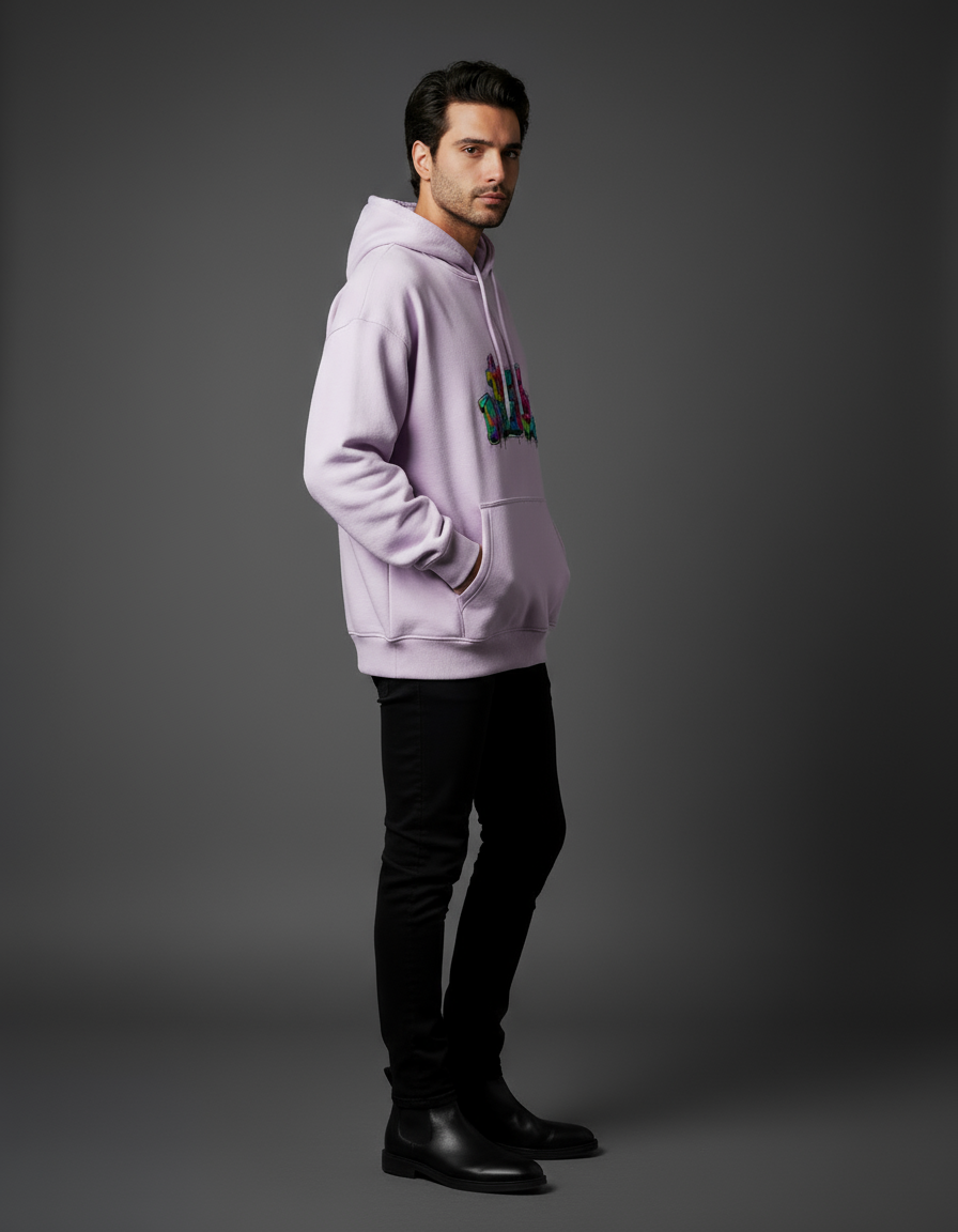 treeInverse Unisex Baby Pink Oversized Hoodie