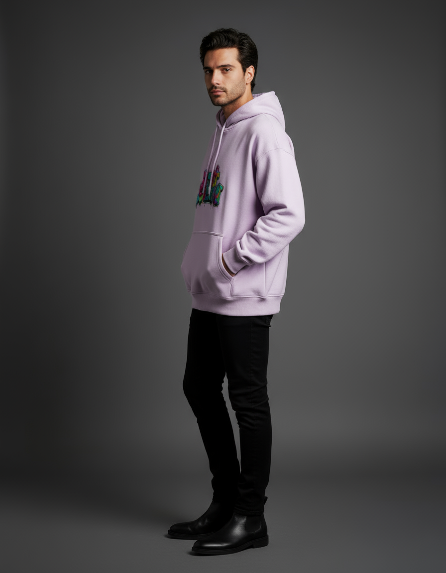 treeInverse Unisex Baby Pink Oversized Hoodie