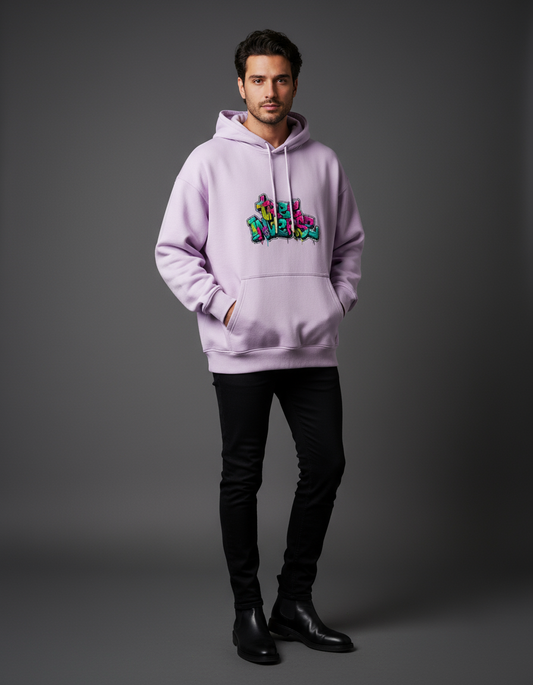 treeInverse Unisex Baby Pink Oversized Hoodie